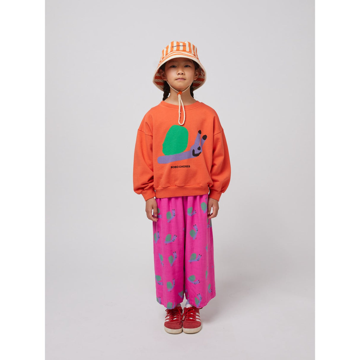 Bobo Choses Red Funny Snail Sweatshirt