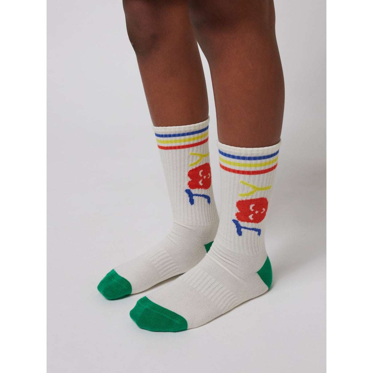 Bobo Choses Offwhite Smiling Long Socks