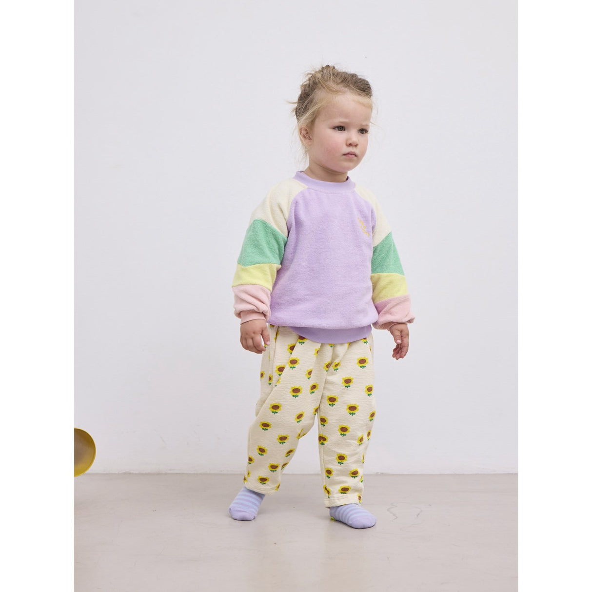 Bobo Choses Beige Sunflower All Over Jogging Pants