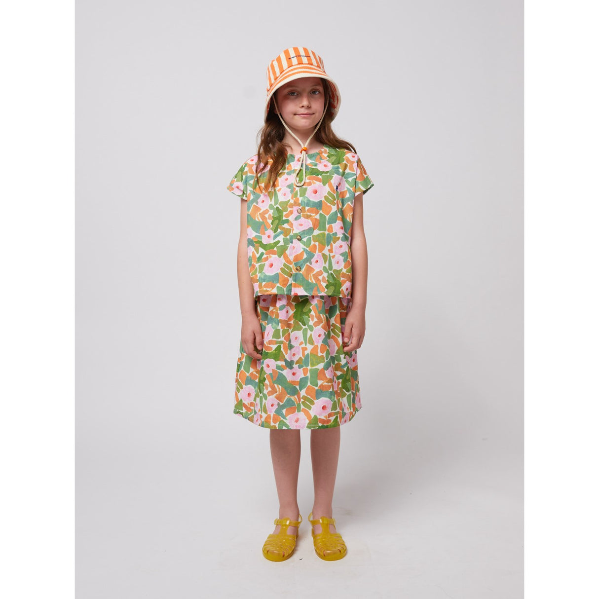 Bobo Choses Multicolor Floral All Over Woven Midi Skirt