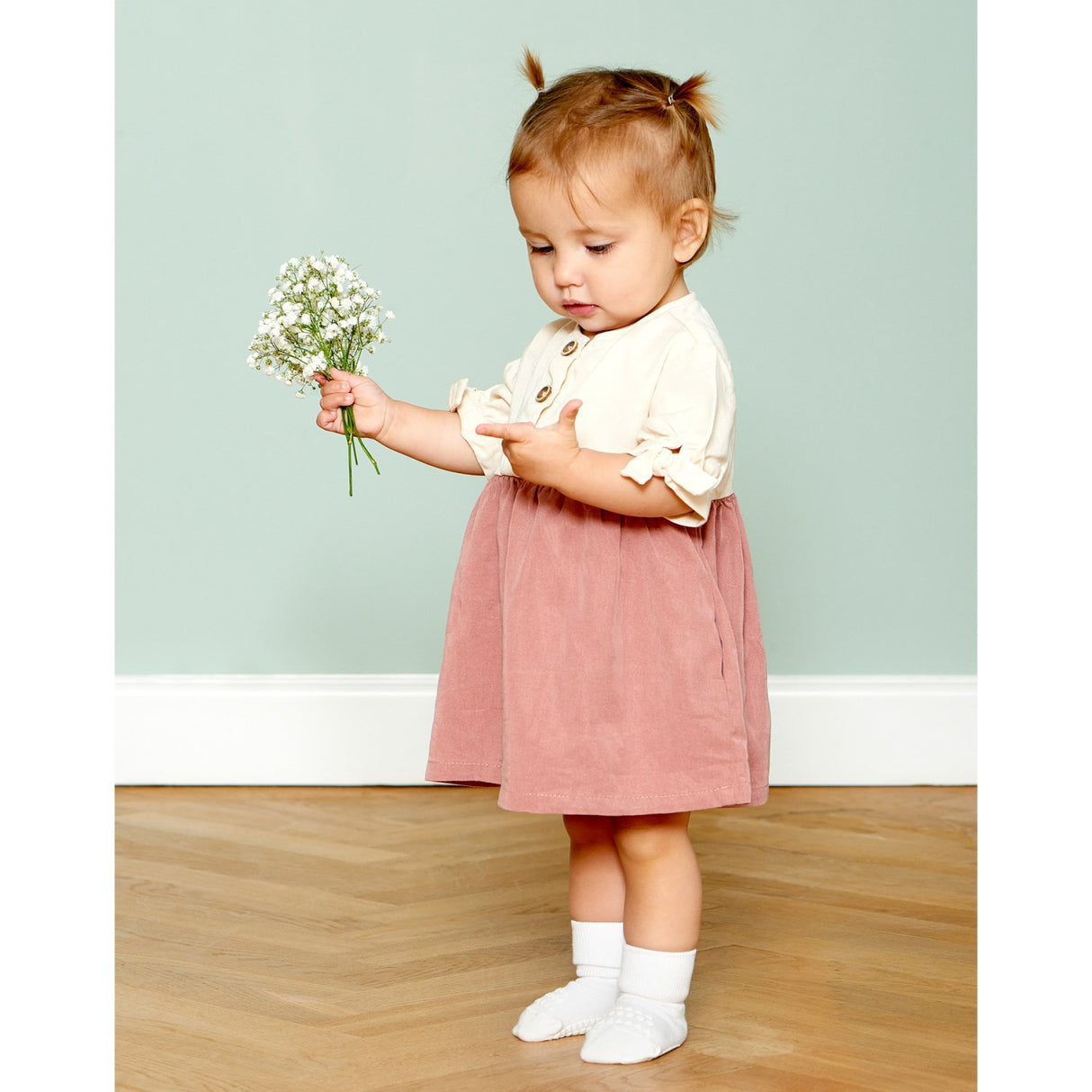 Gobabygo Off White Non-Slip Socks Bamboo