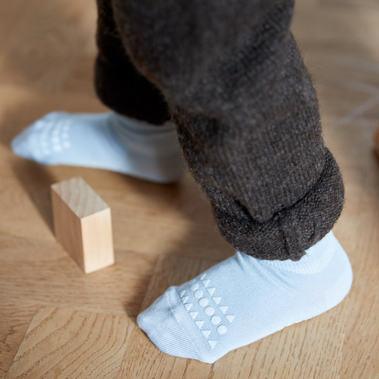 Gobabygo Sky Blue Non-Slip Socks Bamboo