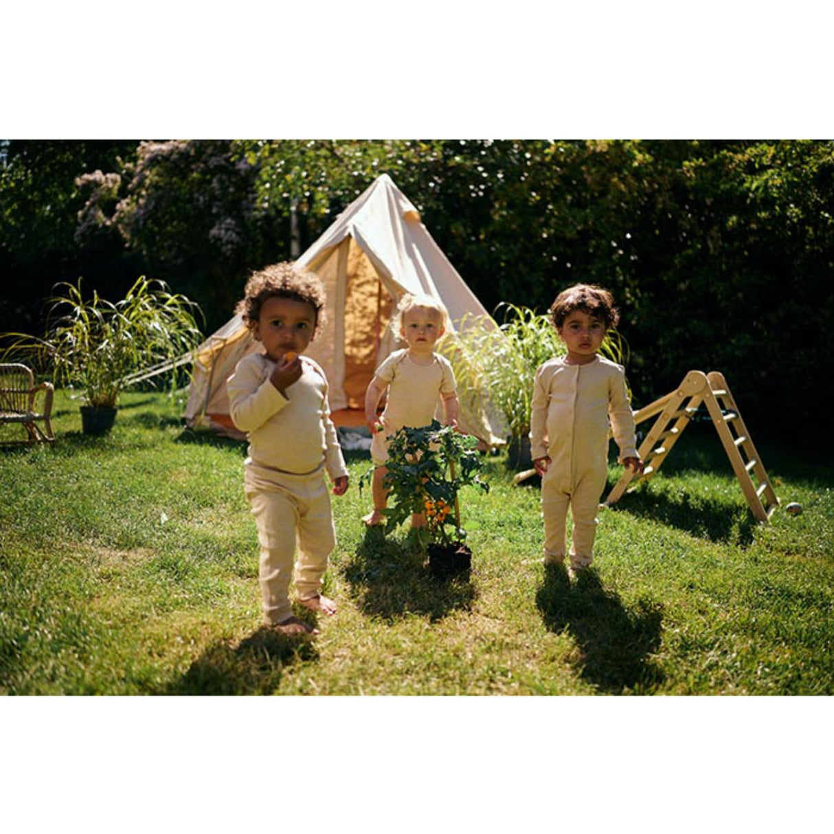 Gobabygo Feather Root Pants Plant Dyed