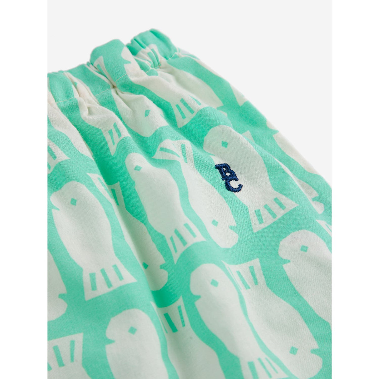 Bobo Choses Light Green Lucky Fish All Over Woven Harem Pants