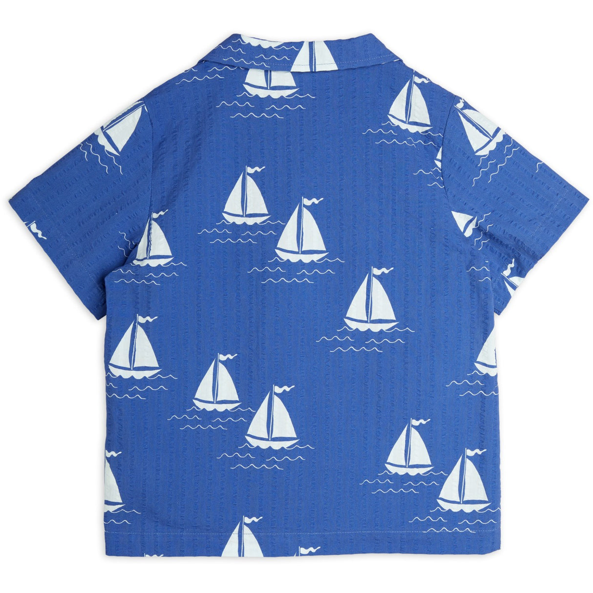 Mini Rodini Blue Sailing Boats AOP Woven Shirt
