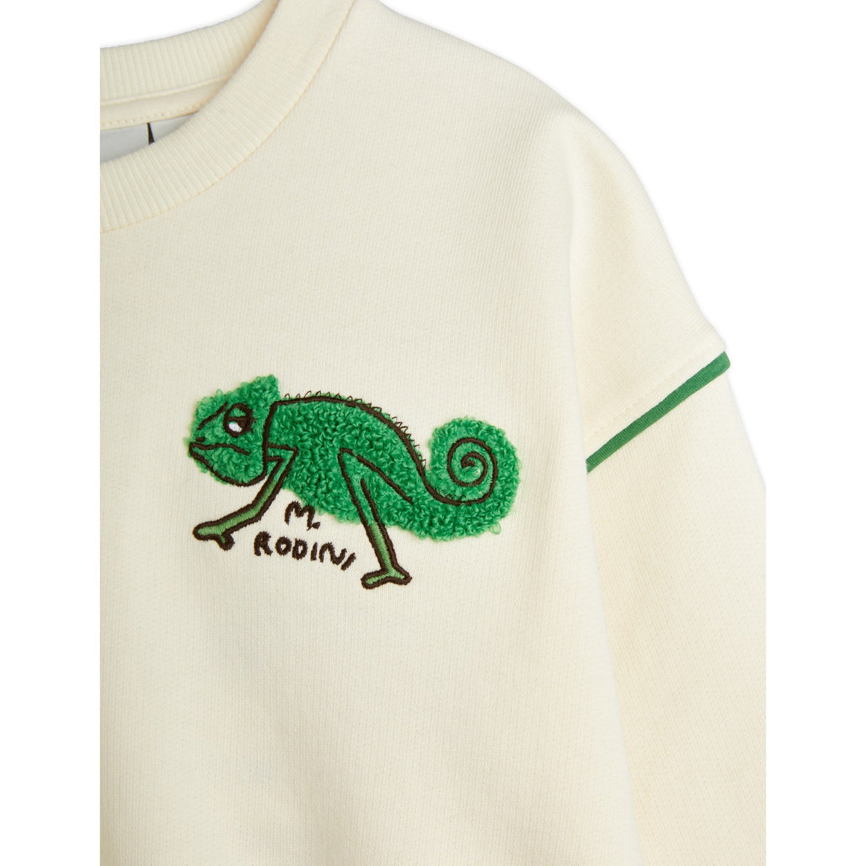 Mini Rodini Offwhite Lizard Chenille Sweatshirt