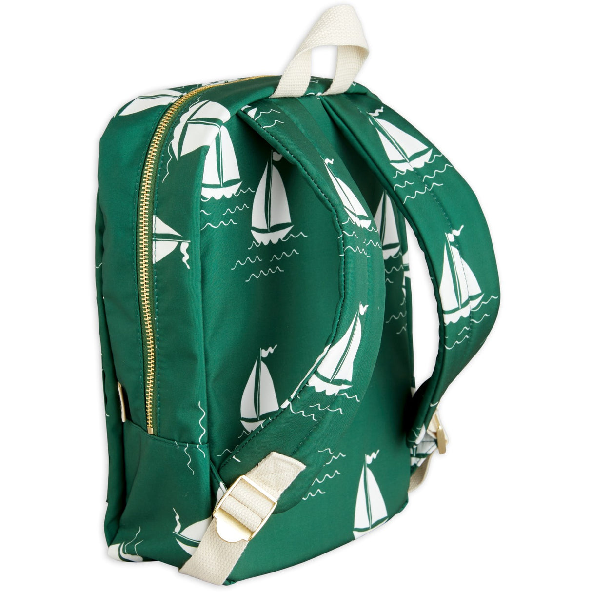 Mini Rodini Green Sailing Boats AOP Backpack