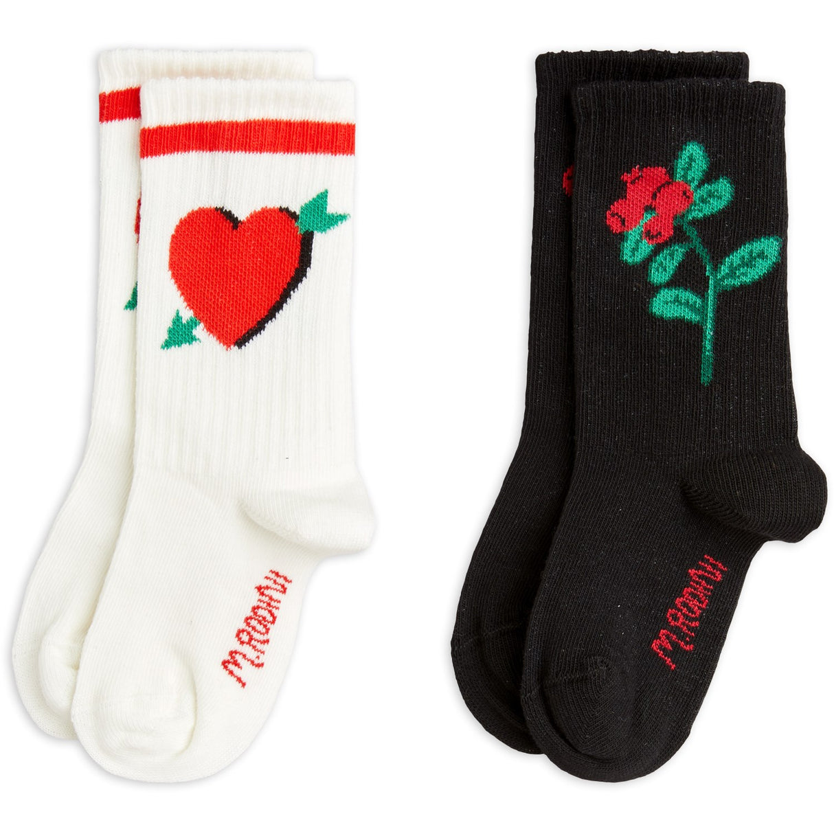 Mini Rodini Multi Arrowed Heart 2-Pack Socks