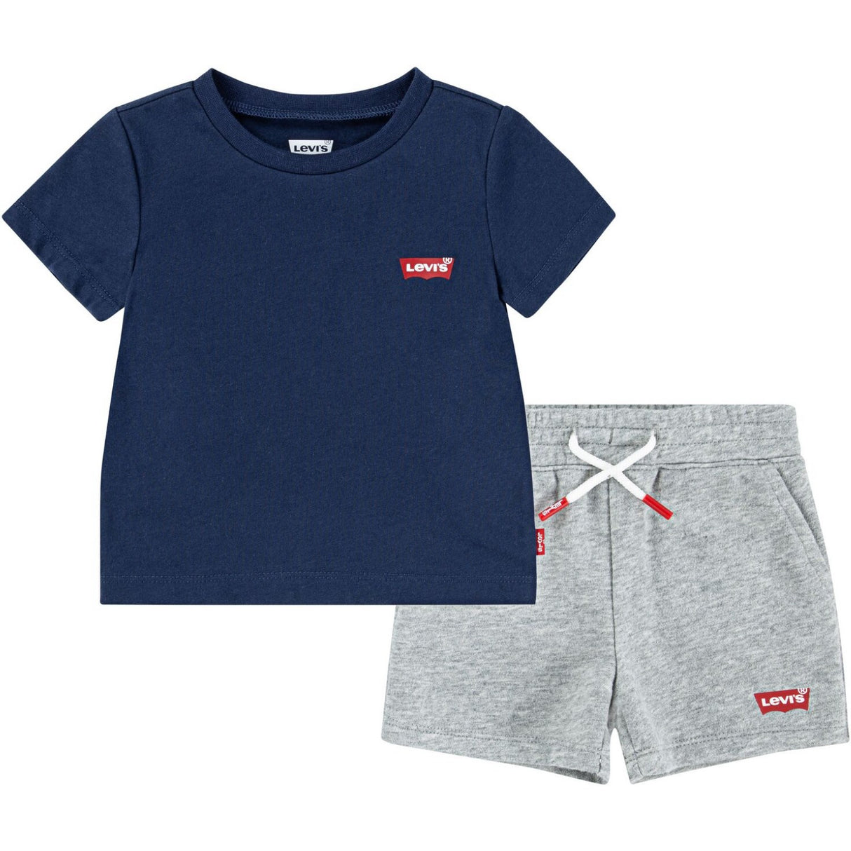 Levi's Dress Blues Lvb Batwing Tee & Knit Shorts Set