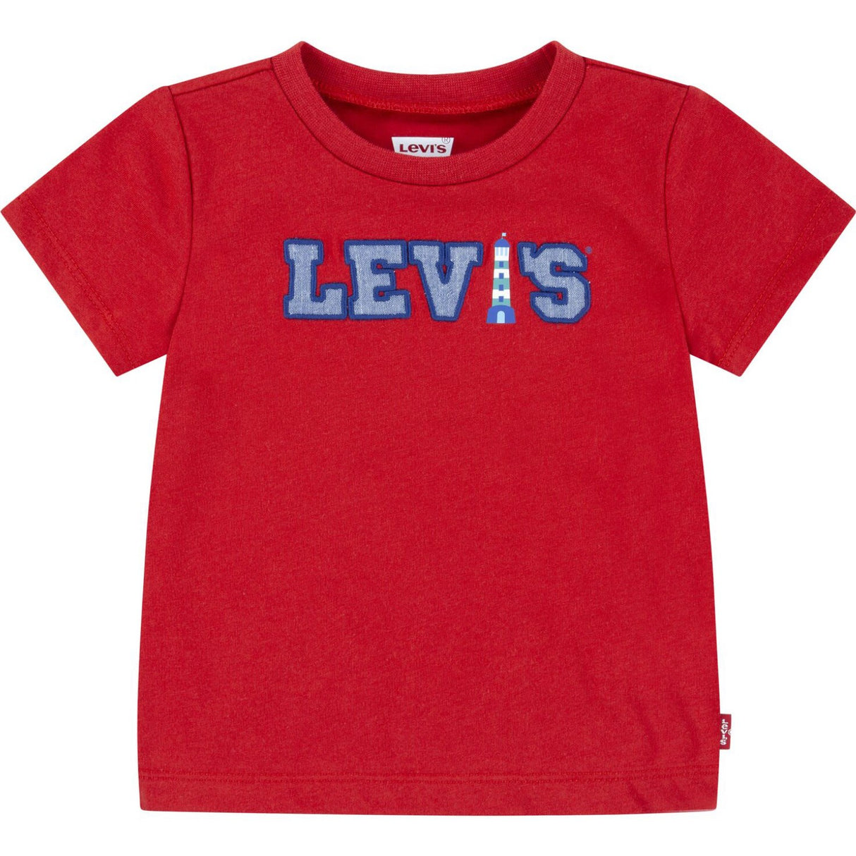 Levi's Pompeian Red Lvb Logo Chambray Applique Tee