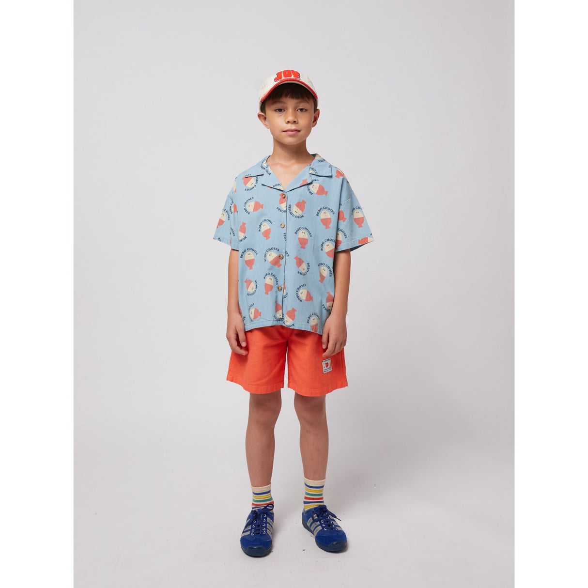 Bobo Choses Light Blue Morning Egg All Over Light Denim Shirt