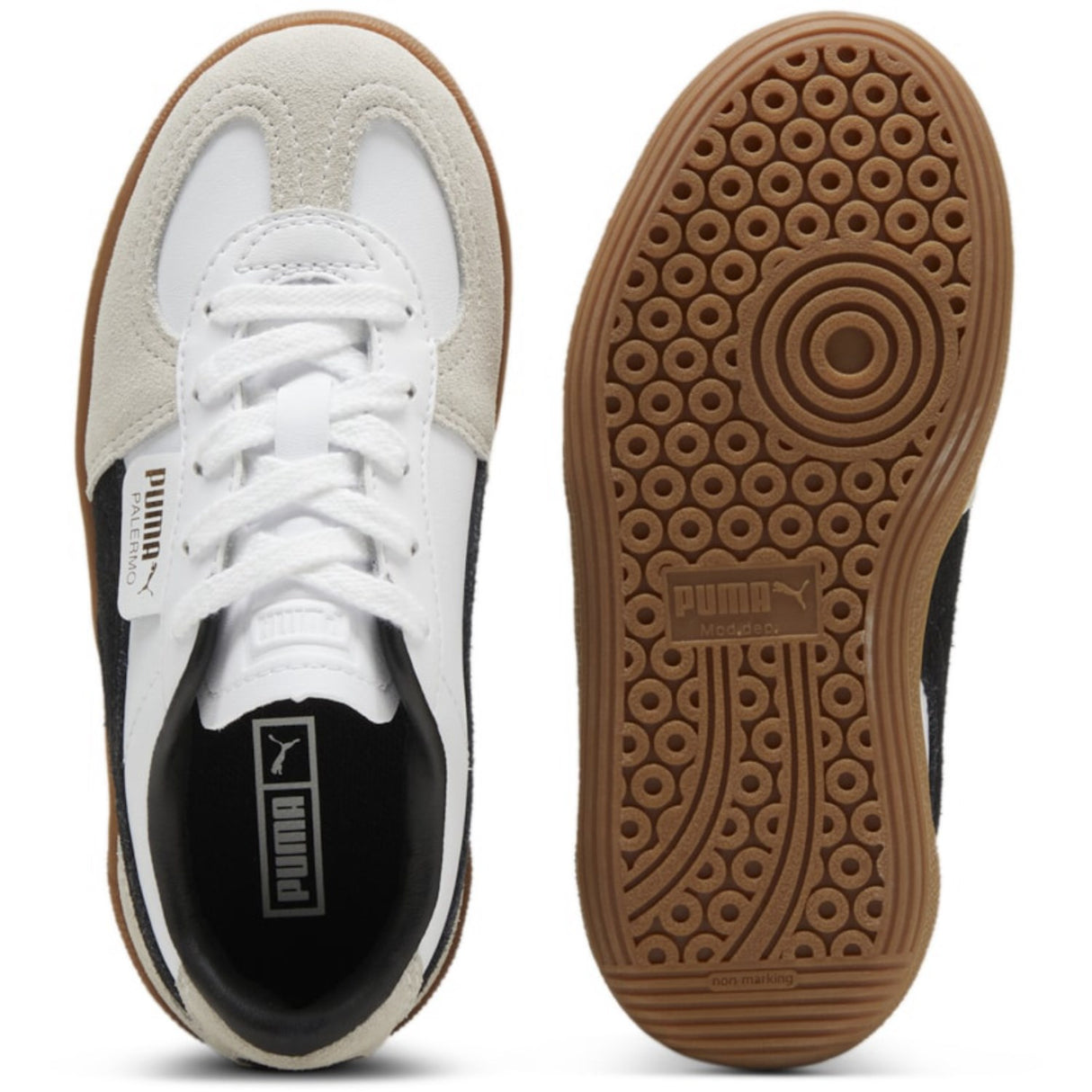 Puma White Palermo Lth PS Sneakers