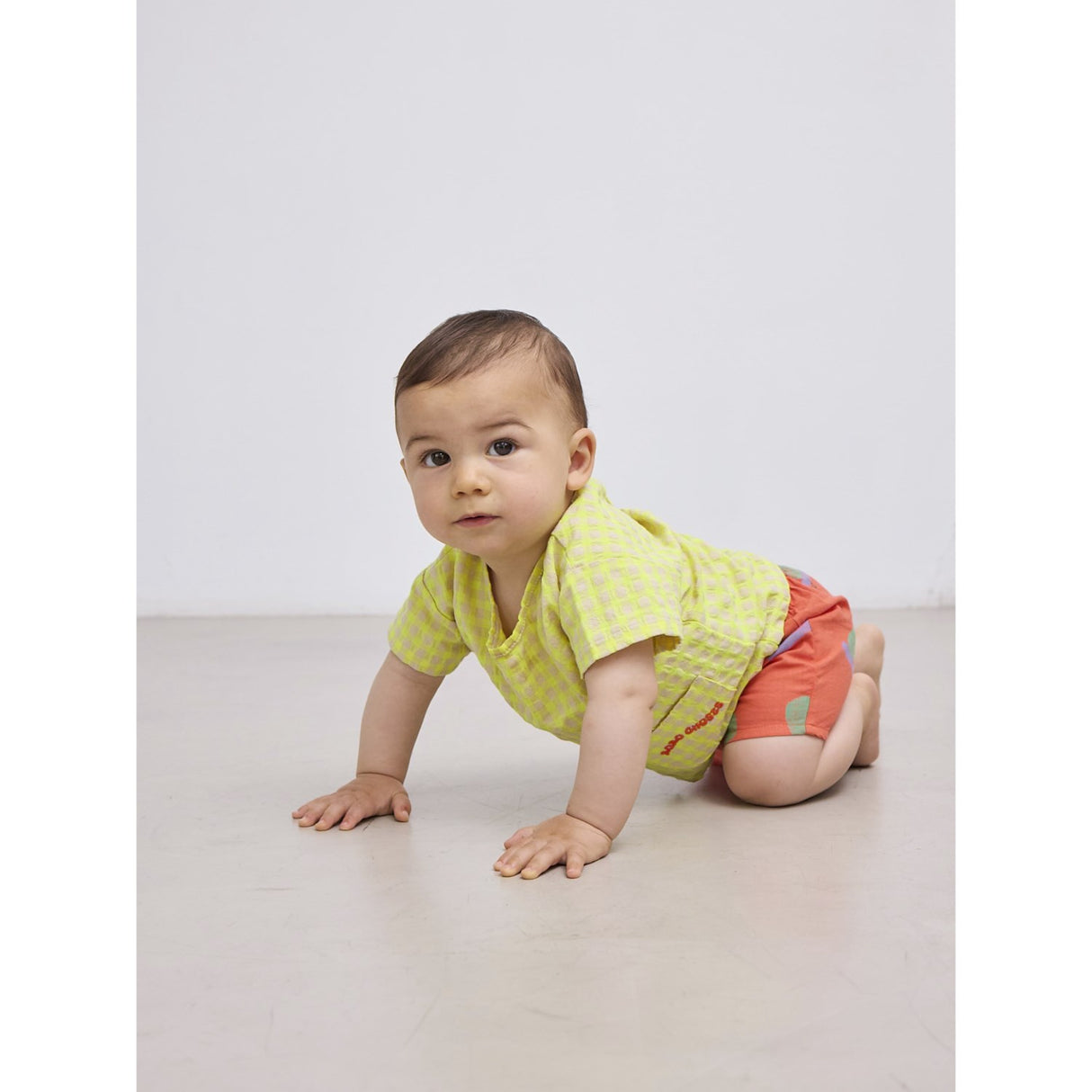 Bobo Choses Multicolor Vichy Woven T-shirt