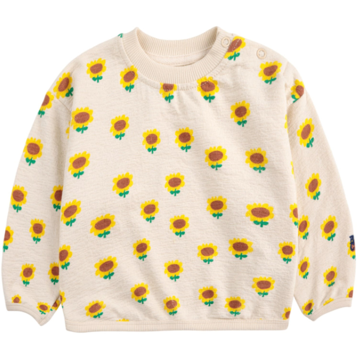 Bobo Choses Beige Sunflower All Over Sweatshirt