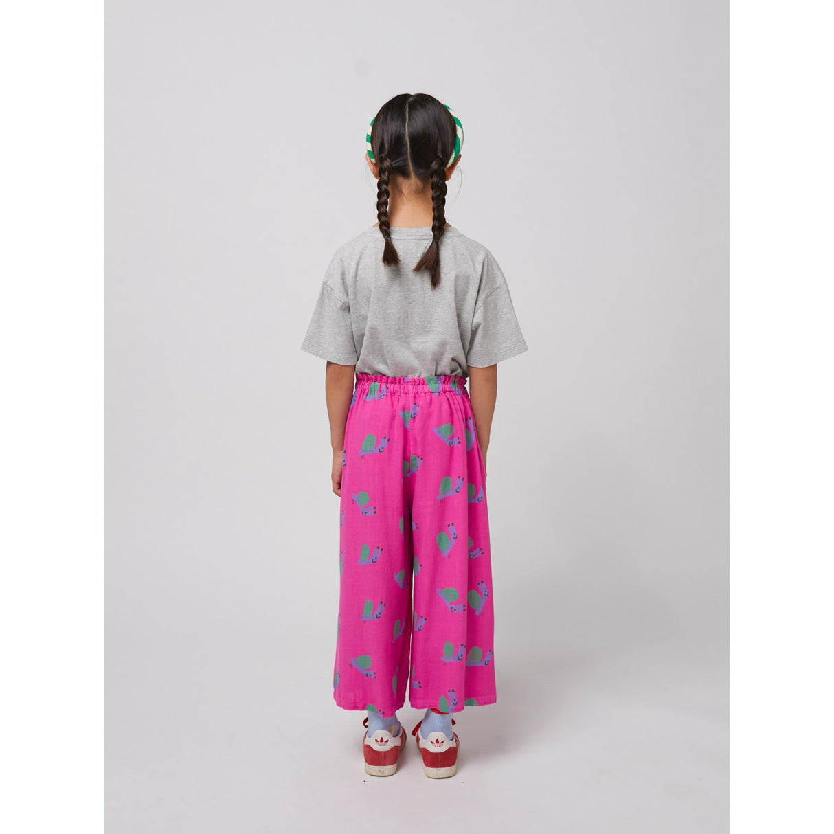 Bobo Choses Fuchsia Funny Snail All Over Woven Culotte Pants