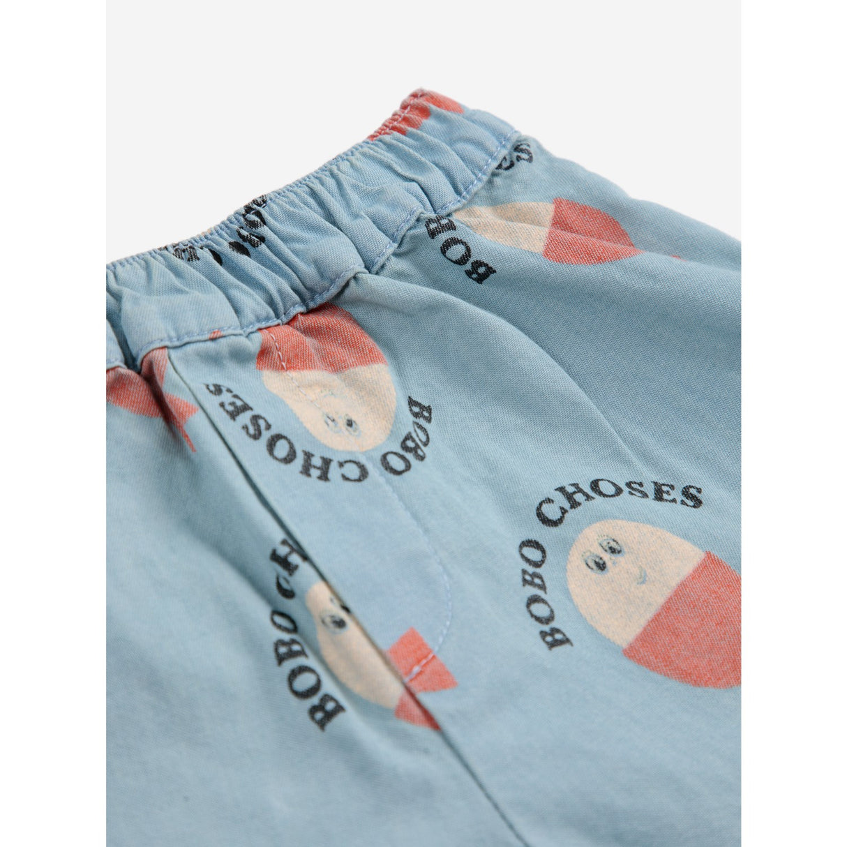 Bobo Choses Light Blue Morning Egg All Over Denim Shorts