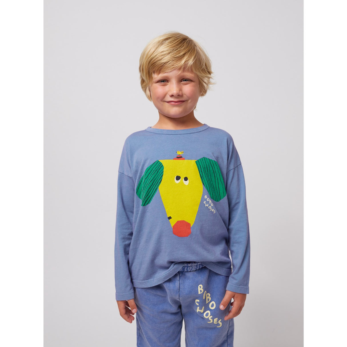 Bobo Choses Blue Happy Dog Blouse