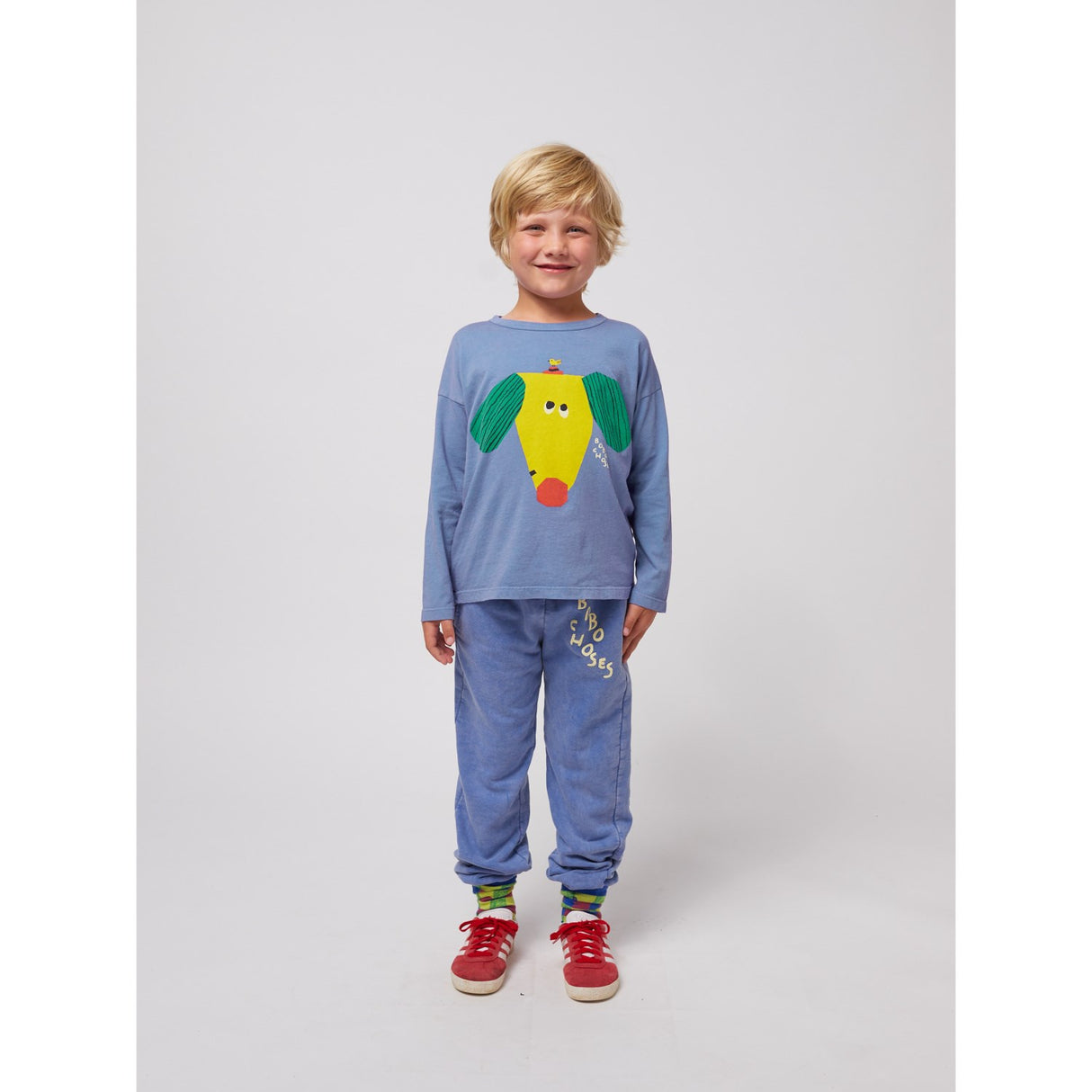 Bobo Choses Blue Happy Dog Blouse