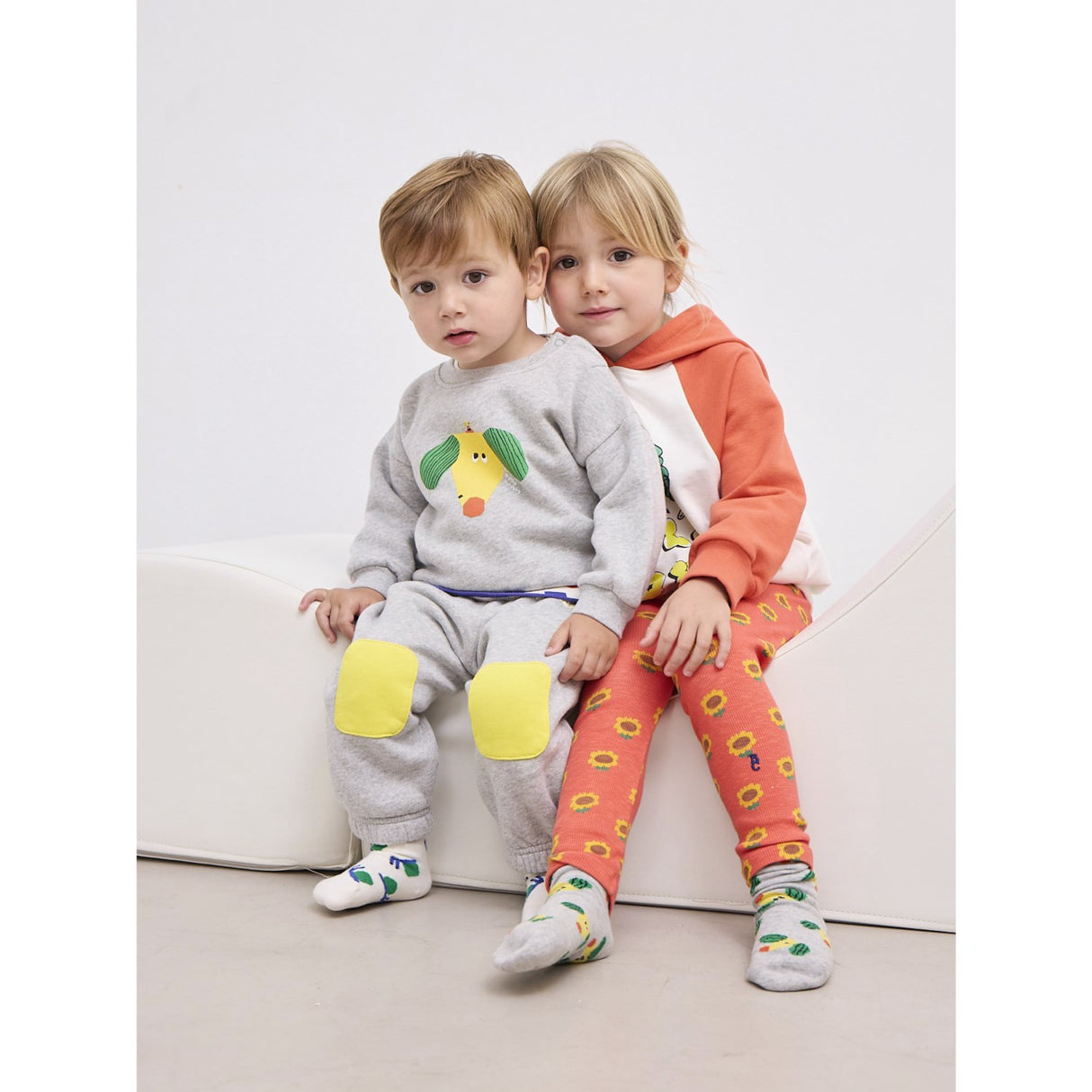 Bobo Choses Heather Grey Happy Dog Sweatshirt
