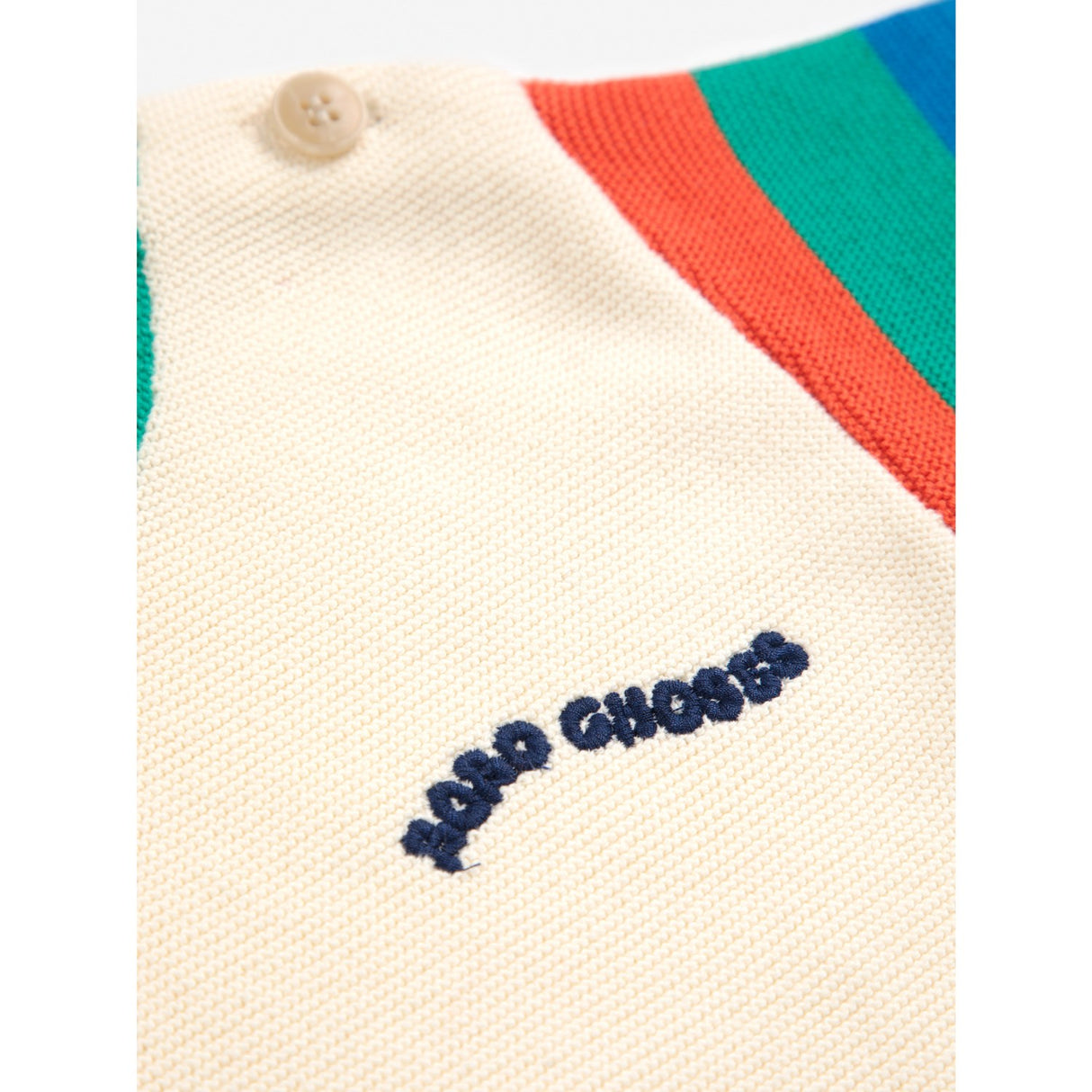 Bobo Choses Offwhite Color Block Knitted T-Shirt