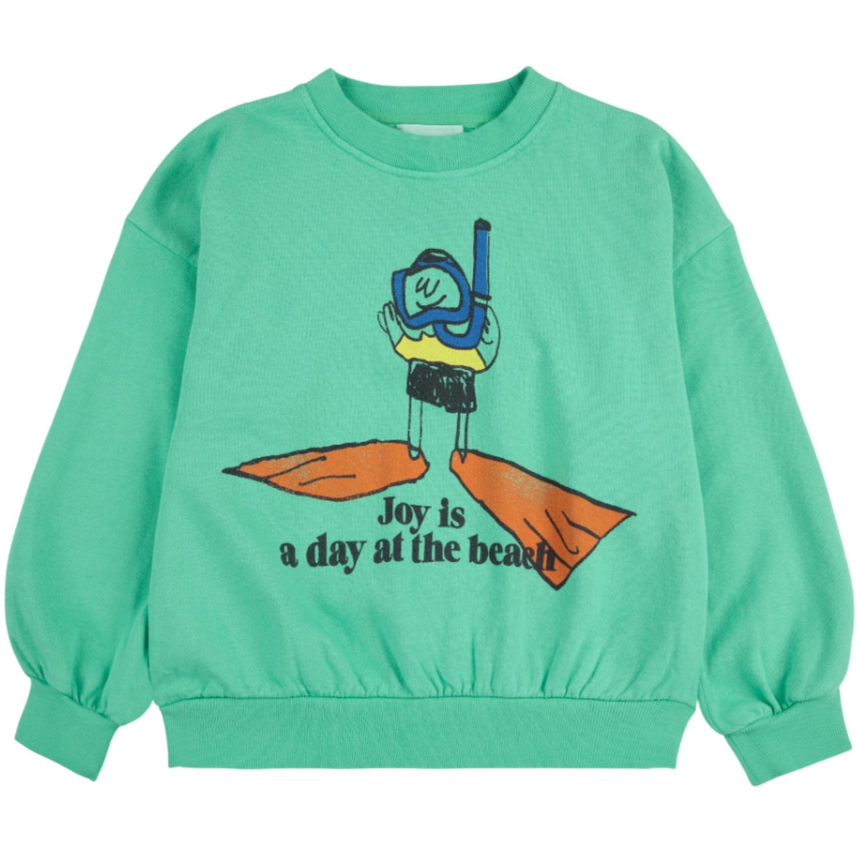 Bobo Choses Light Green A Day At The Beach Sweatshirt