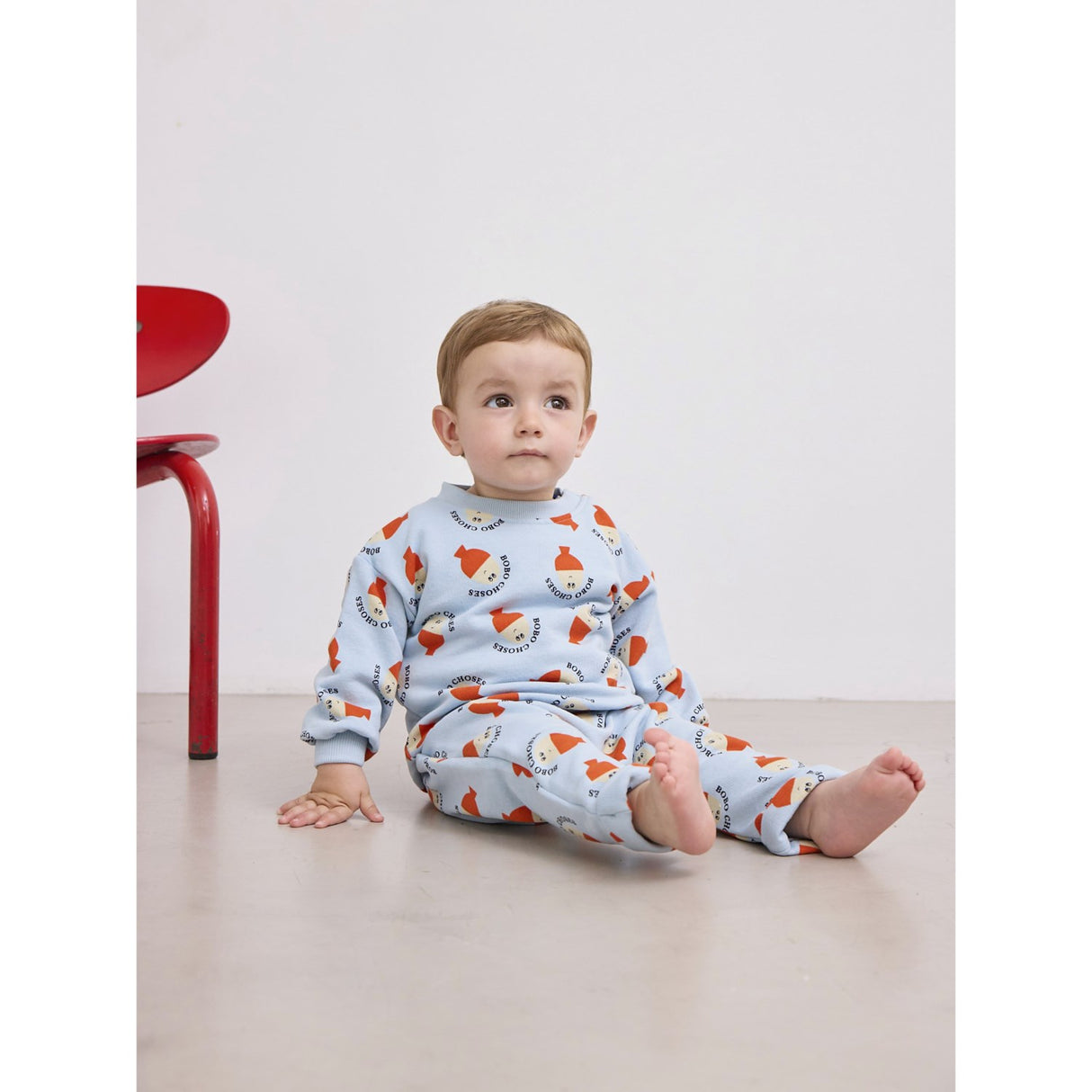 Bobo Choses Light Blue Morning Egg All Over Leggings