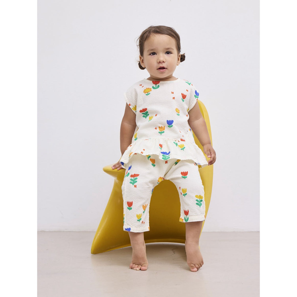 Bobo Choses Multicolor Garden Party All Over Woven Top