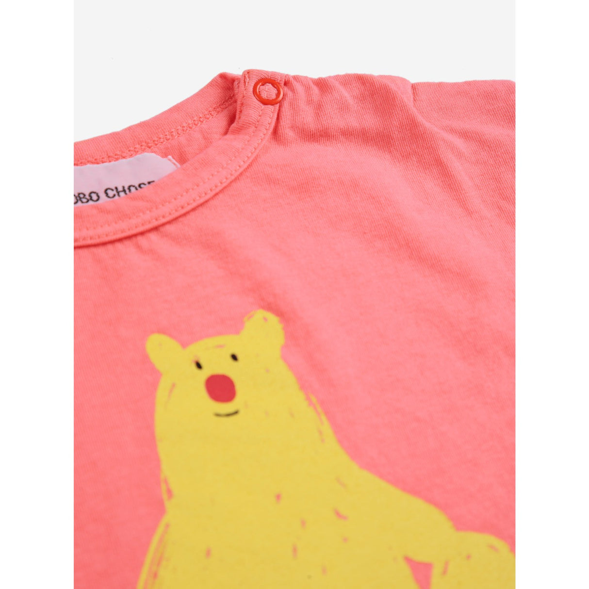 Bobo Choses Coral Pink Hug Me Bear T-Shirt