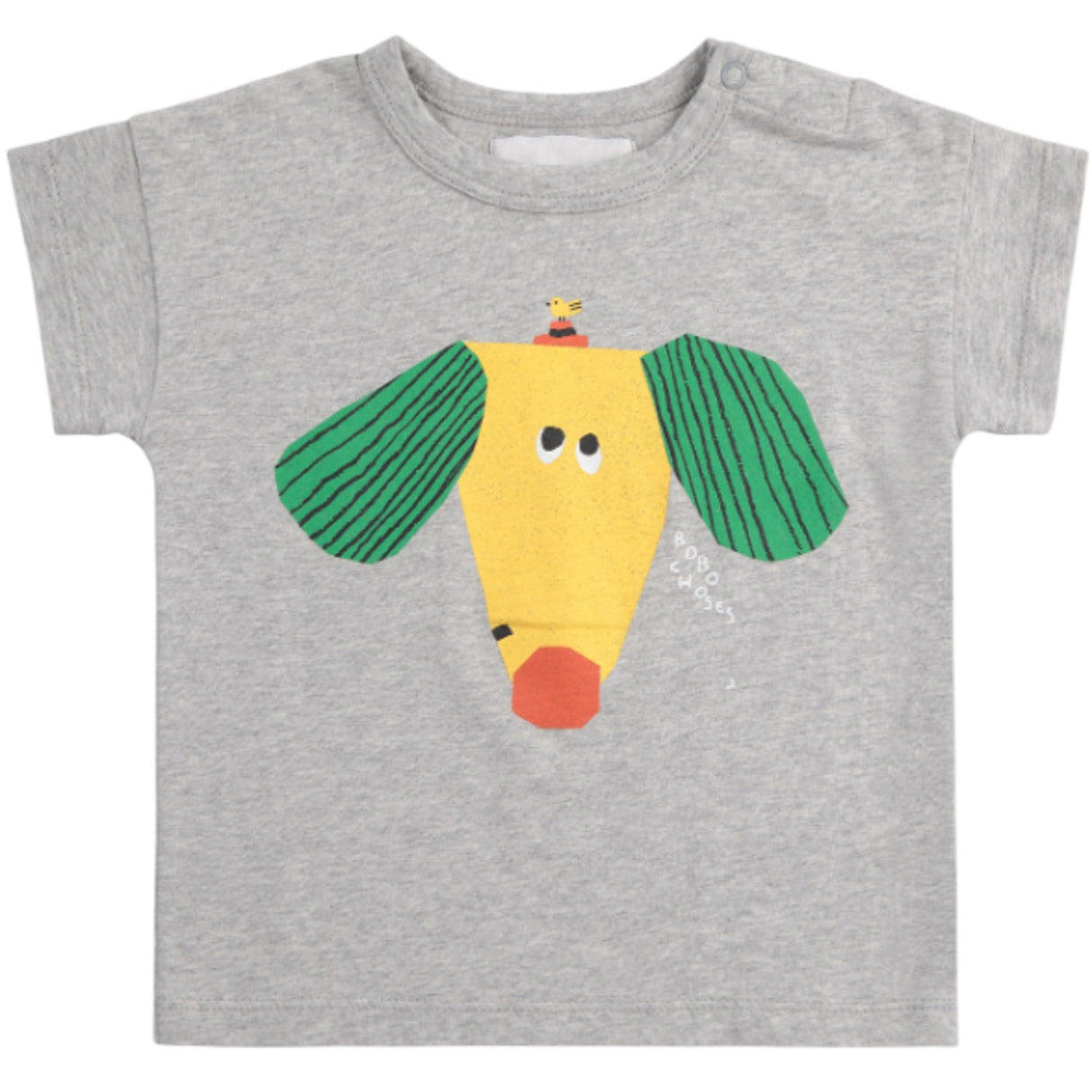 Bobo Choses Heather Grey Happy Dog T-Shirt