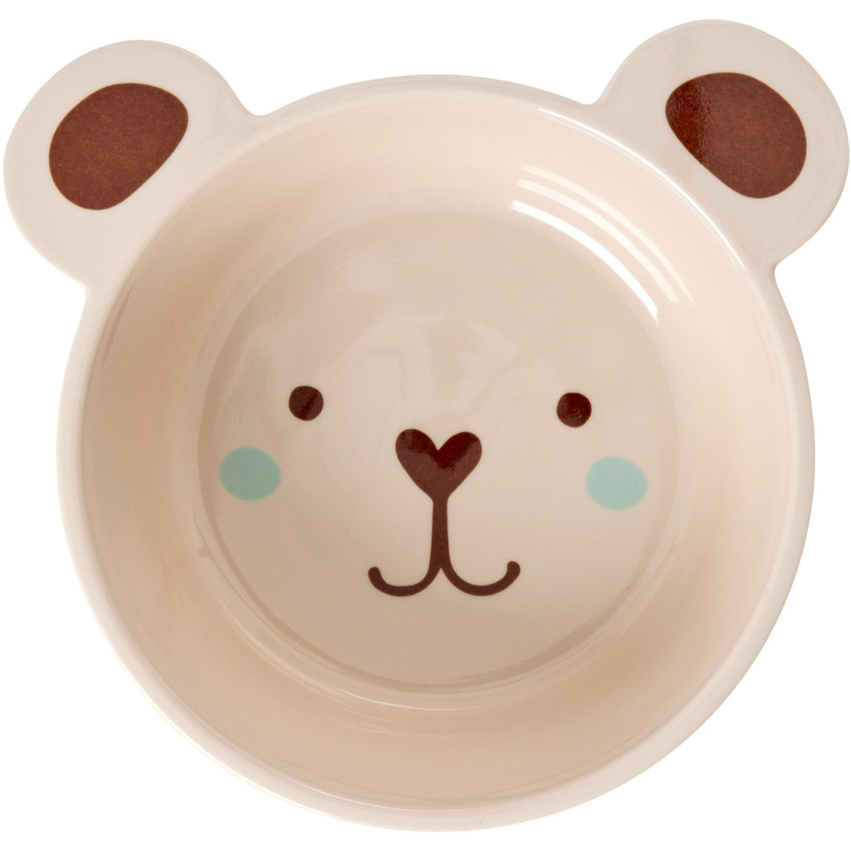 Rice Melamine Bowl With Bowl In Bear Shape - Brown - 500 Ml