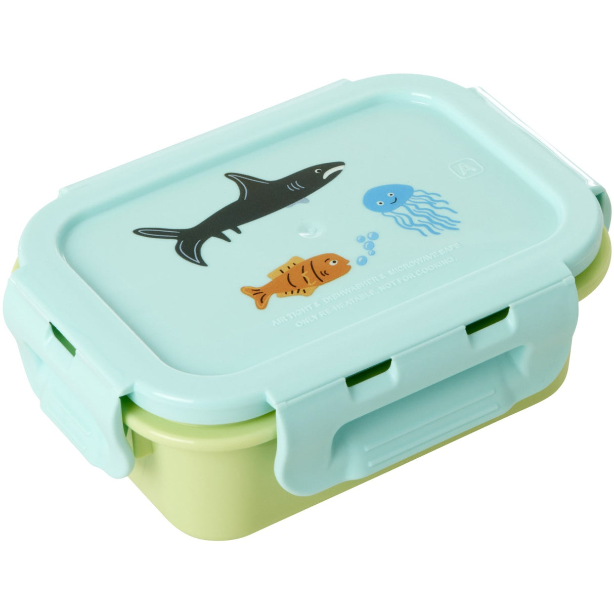 Rice Lunchbox With Airtight Lid And Wildlife Print - Mint - Small