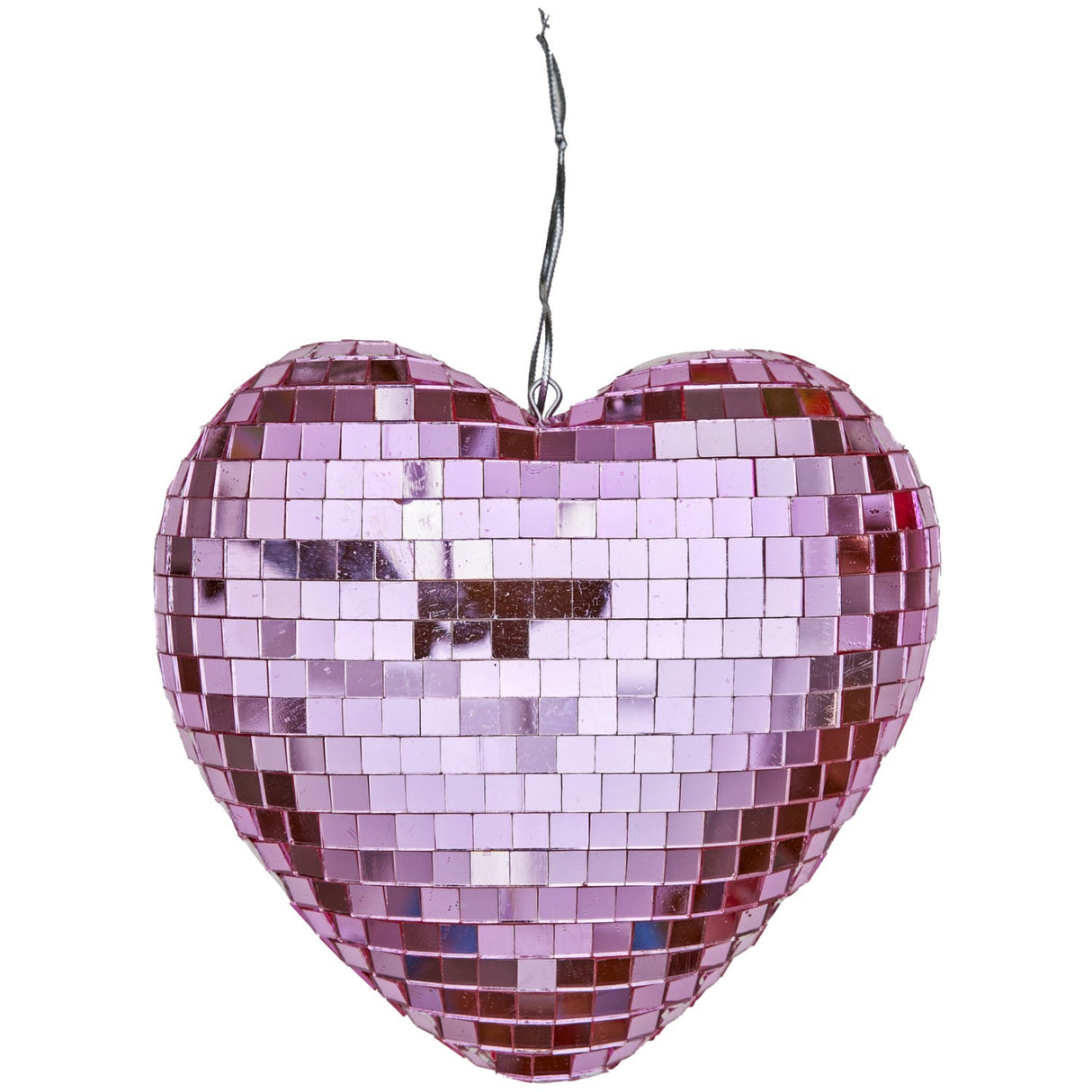 Rice Disco Ball In Heart Shape - Soft Pink - Medium