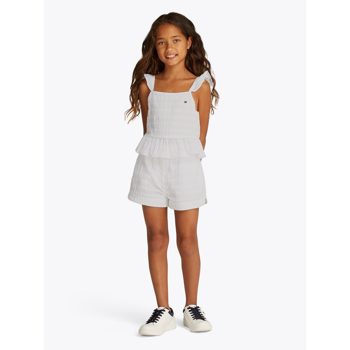 Tommy Hilfiger White Textured Cotton Top