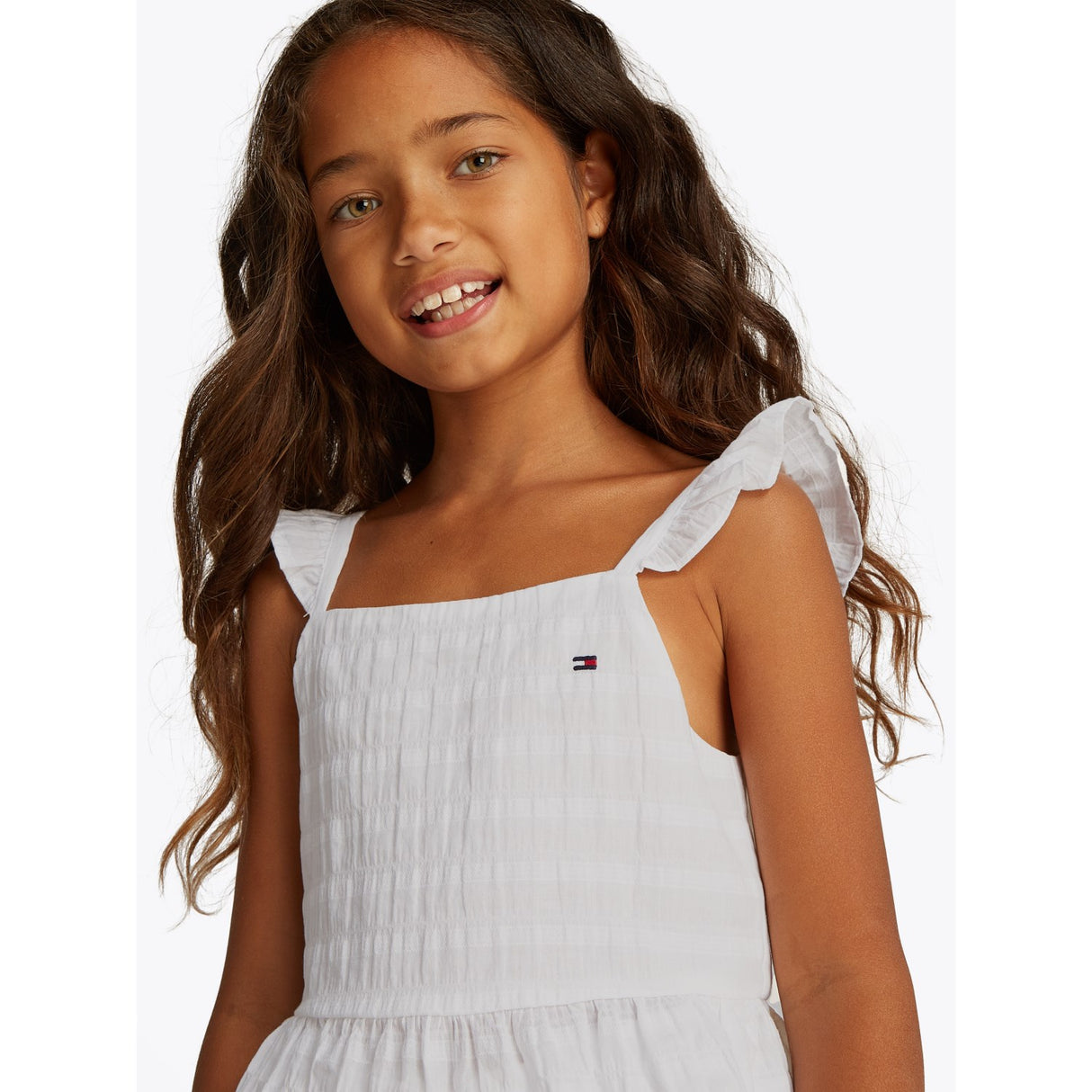 Tommy Hilfiger White Textured Cotton Top