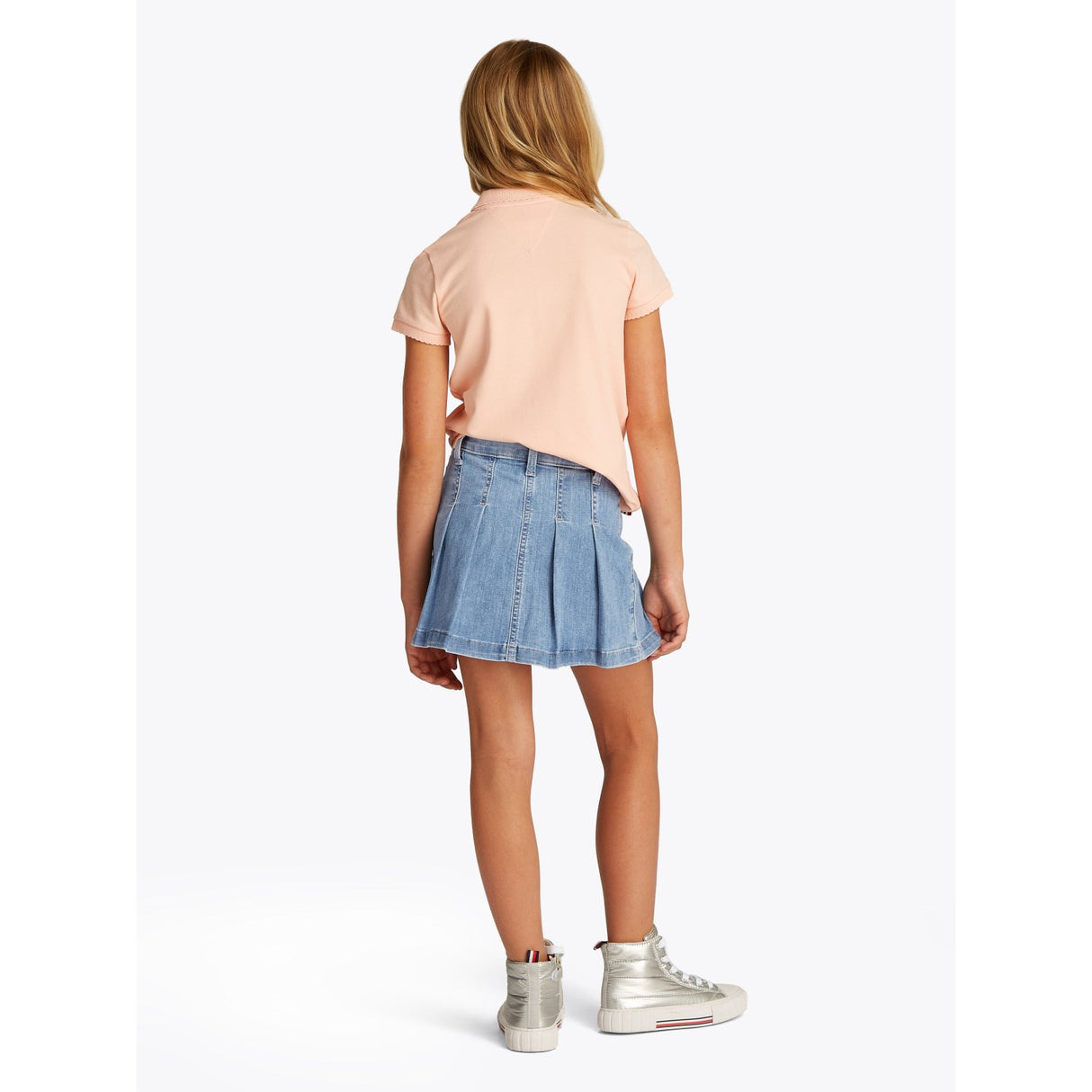 Tommy Hilfiger Drapey Denim Skirt Pleated