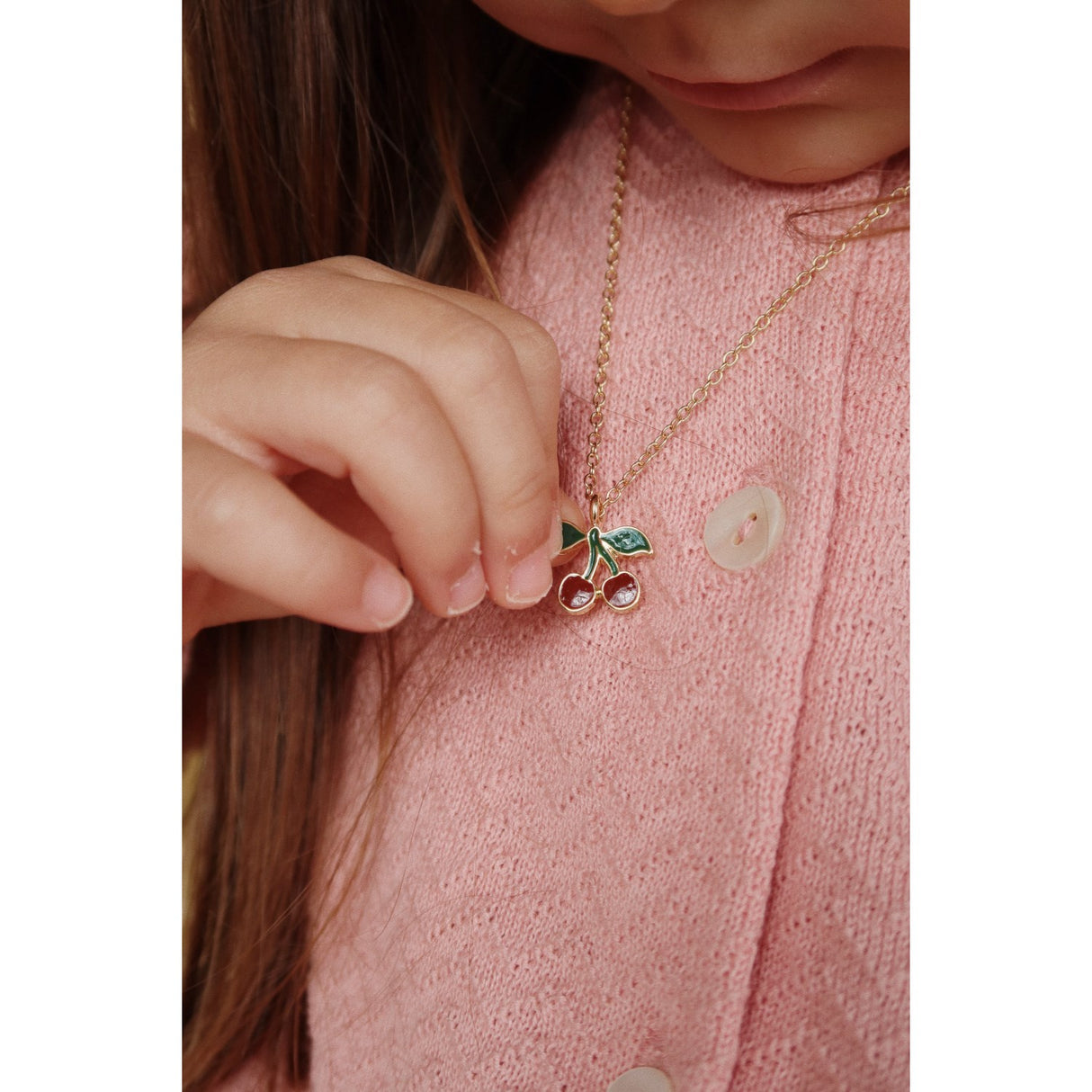 Konges Sløjd Gold Cherry Jewelry Set