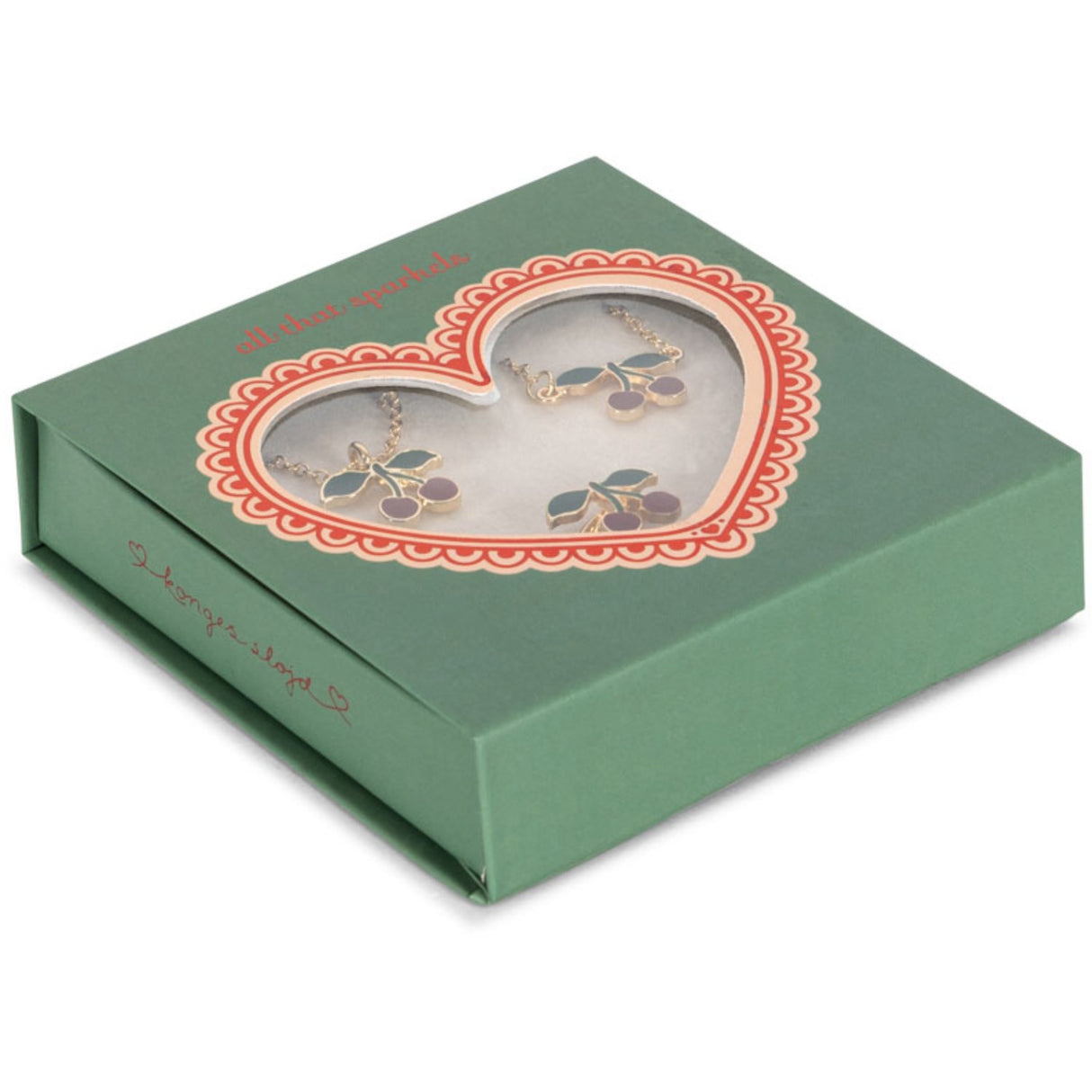 Konges Sløjd Gold Cherry Jewelry Set