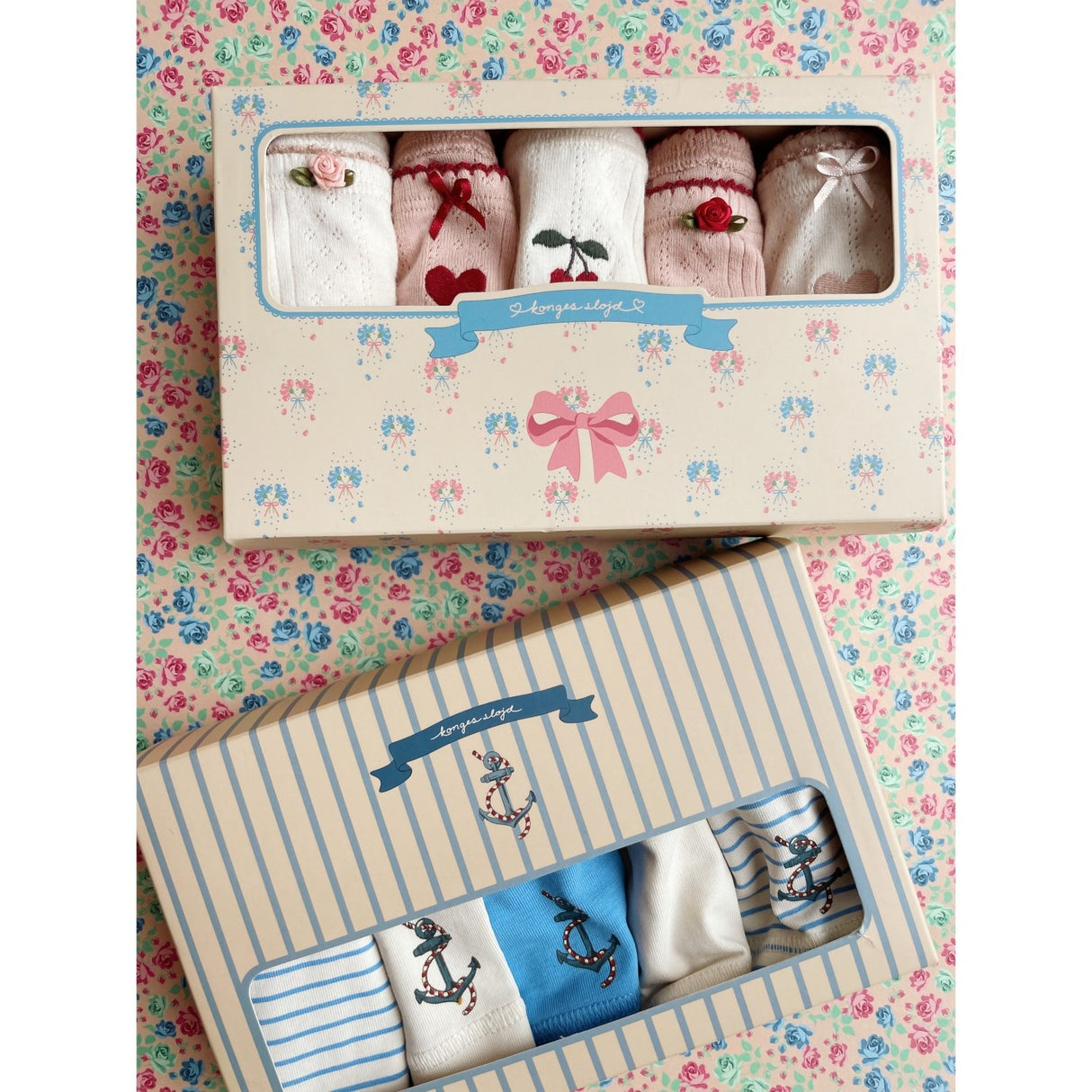 Konges Sløjd Rose/White Mix Minna 5 Pack Girl Underpants Gots