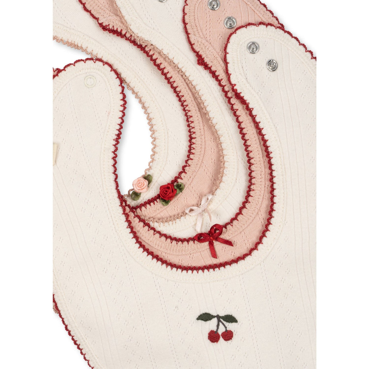 Konges Sløjd Rose/White Mix Minna 5 Pack Bib