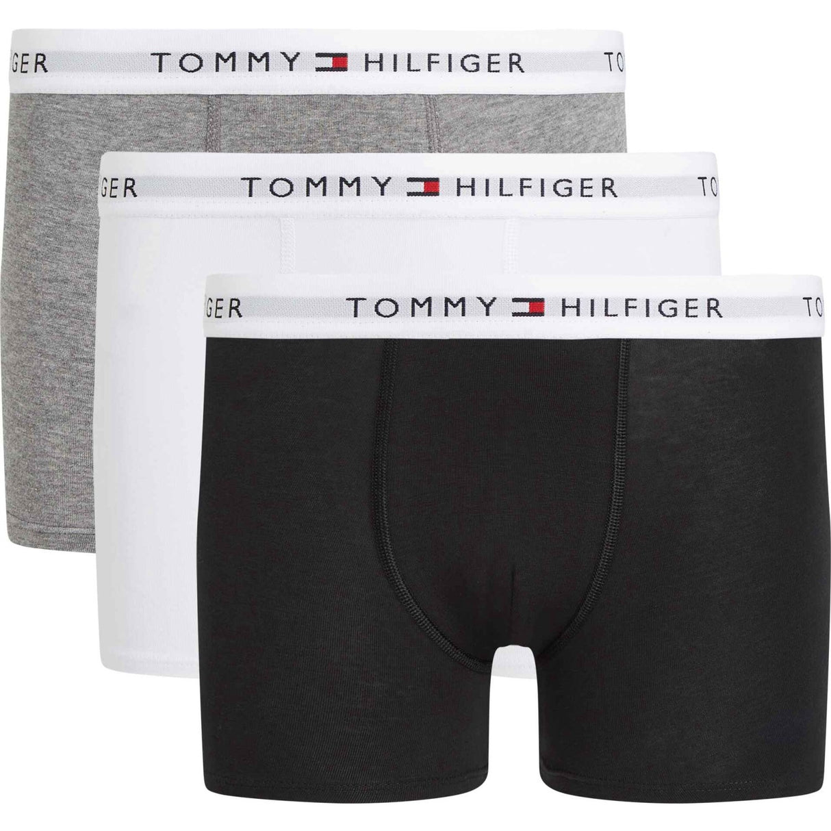Tommy Hilfiger White/Gry Htr/Black 3 Pack Trunk