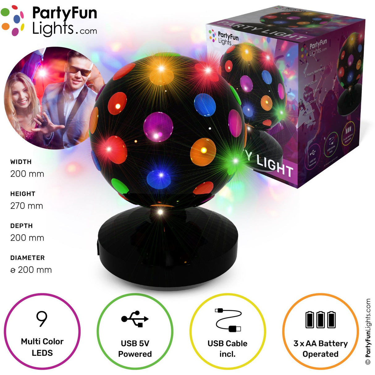 Party Funlight Disco Lamp Ø: 20cm