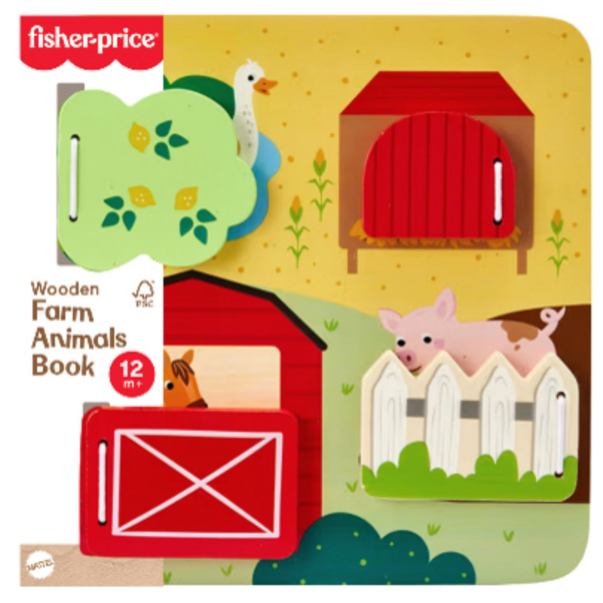 Fisher-Price® Wood Farm Animals Busy Board