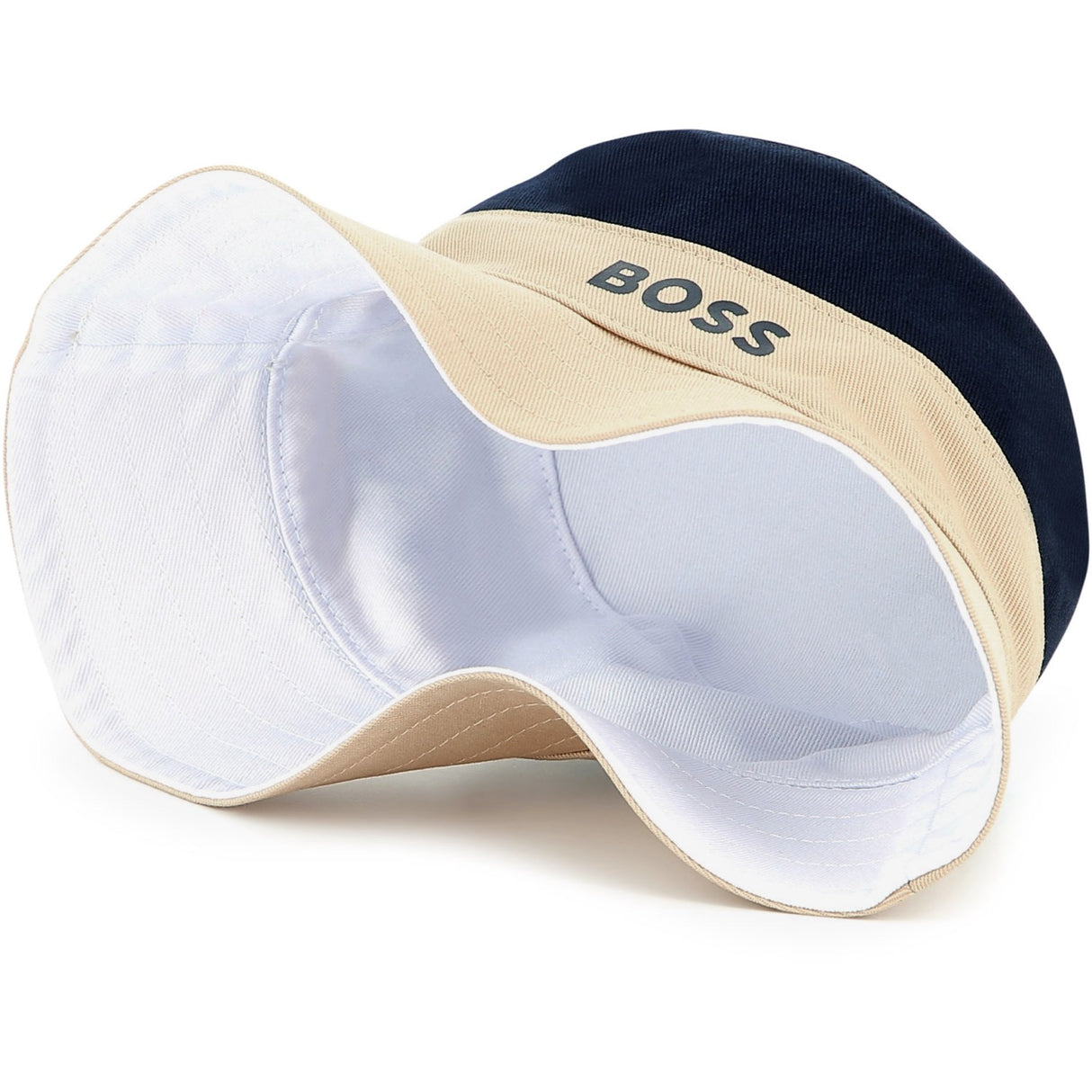 Hugo Boss White Reversible Bucket Hat