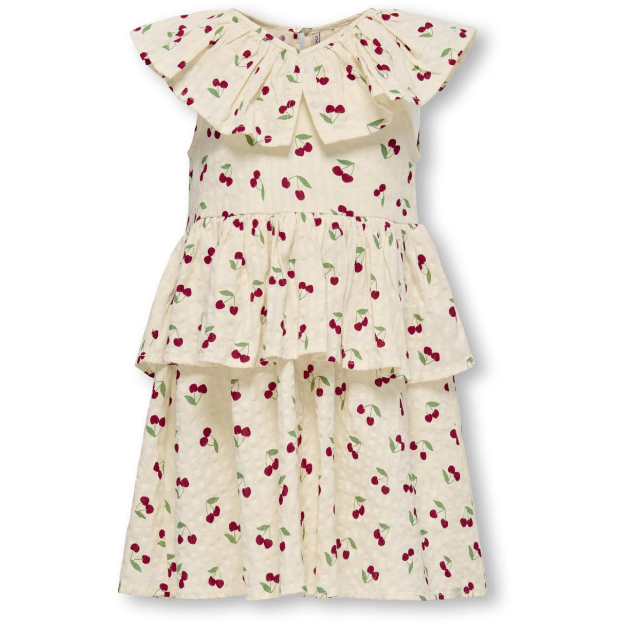Kids ONLY MINI Whitecap Gray Cherrie AOP Cerise Layered Dress AOP