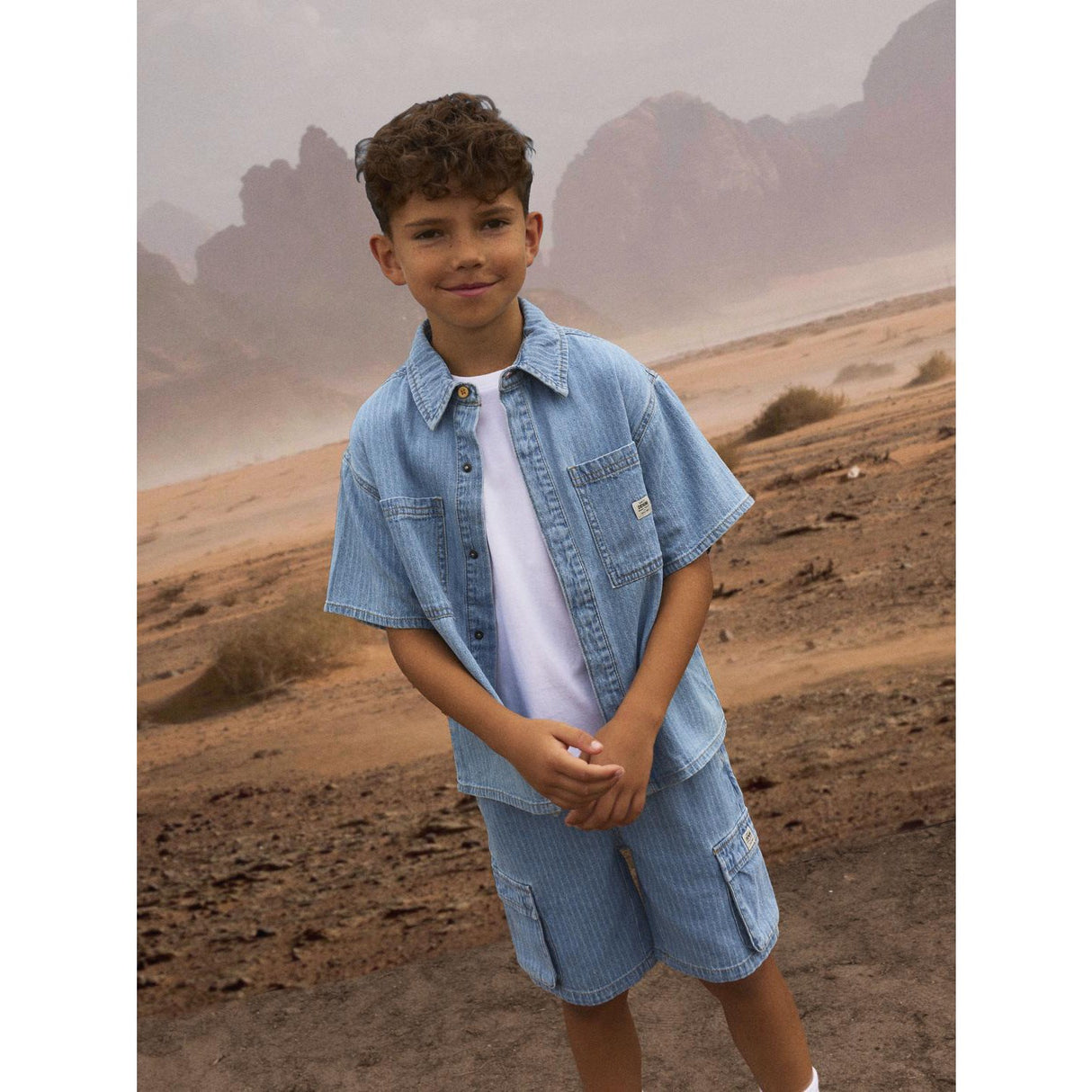 Name It Light Blue Denim Stripes Felix Denim Shirt