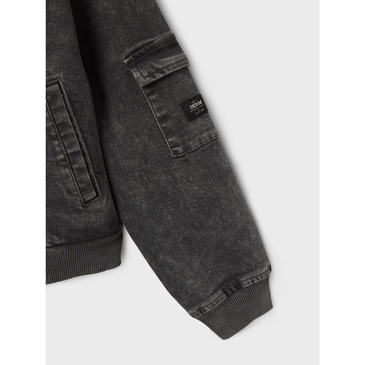 Name It Dark Grey Denim Luna Denim Bomber Jacket