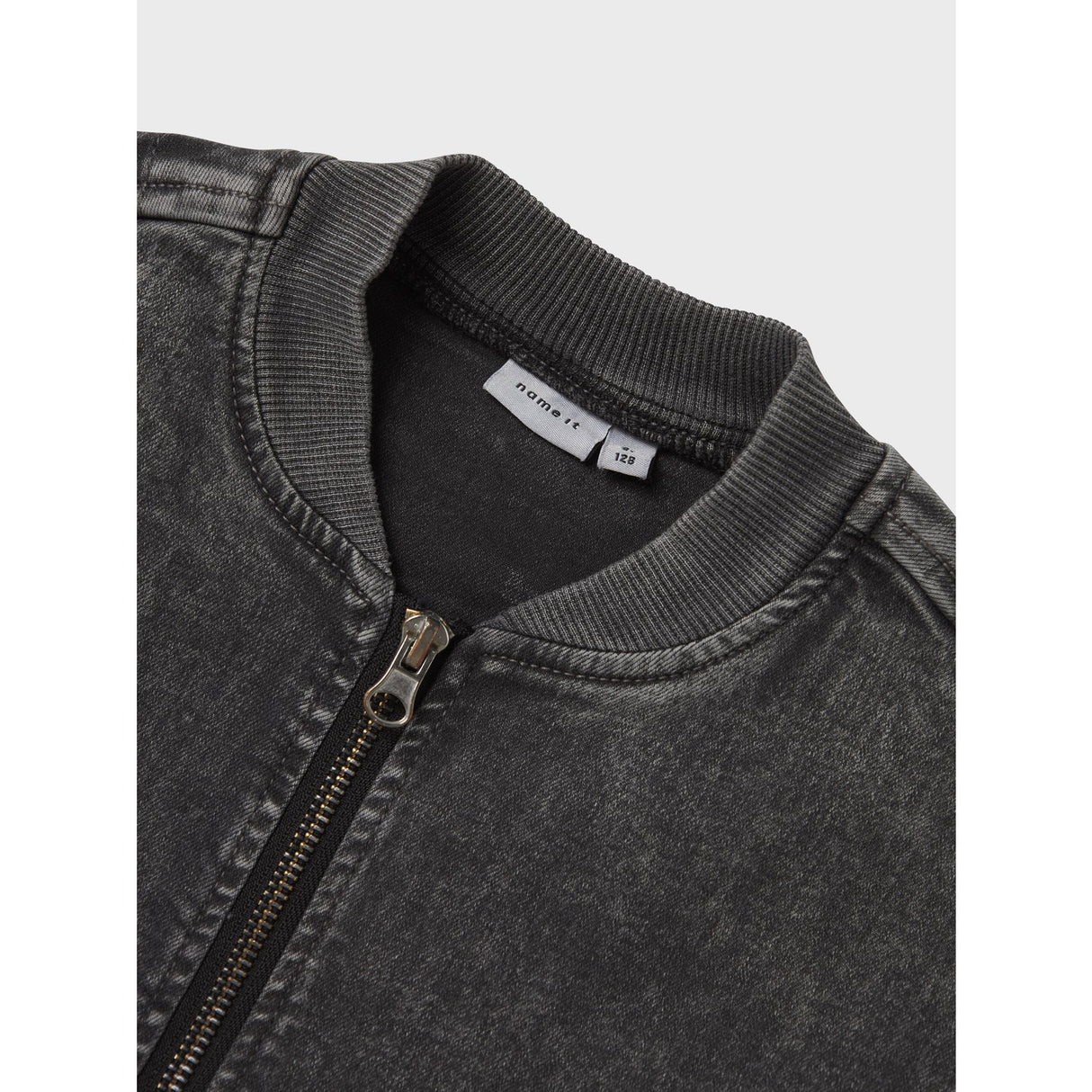 Name It Dark Grey Denim Luna Denim Bomber Jacket