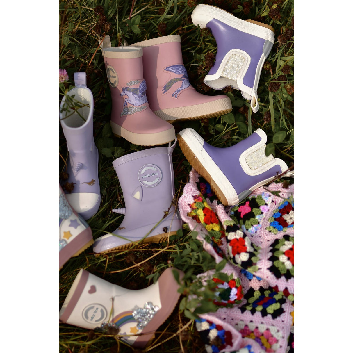Mikk-Line Lavender Aura Unicorn 3D Wellies