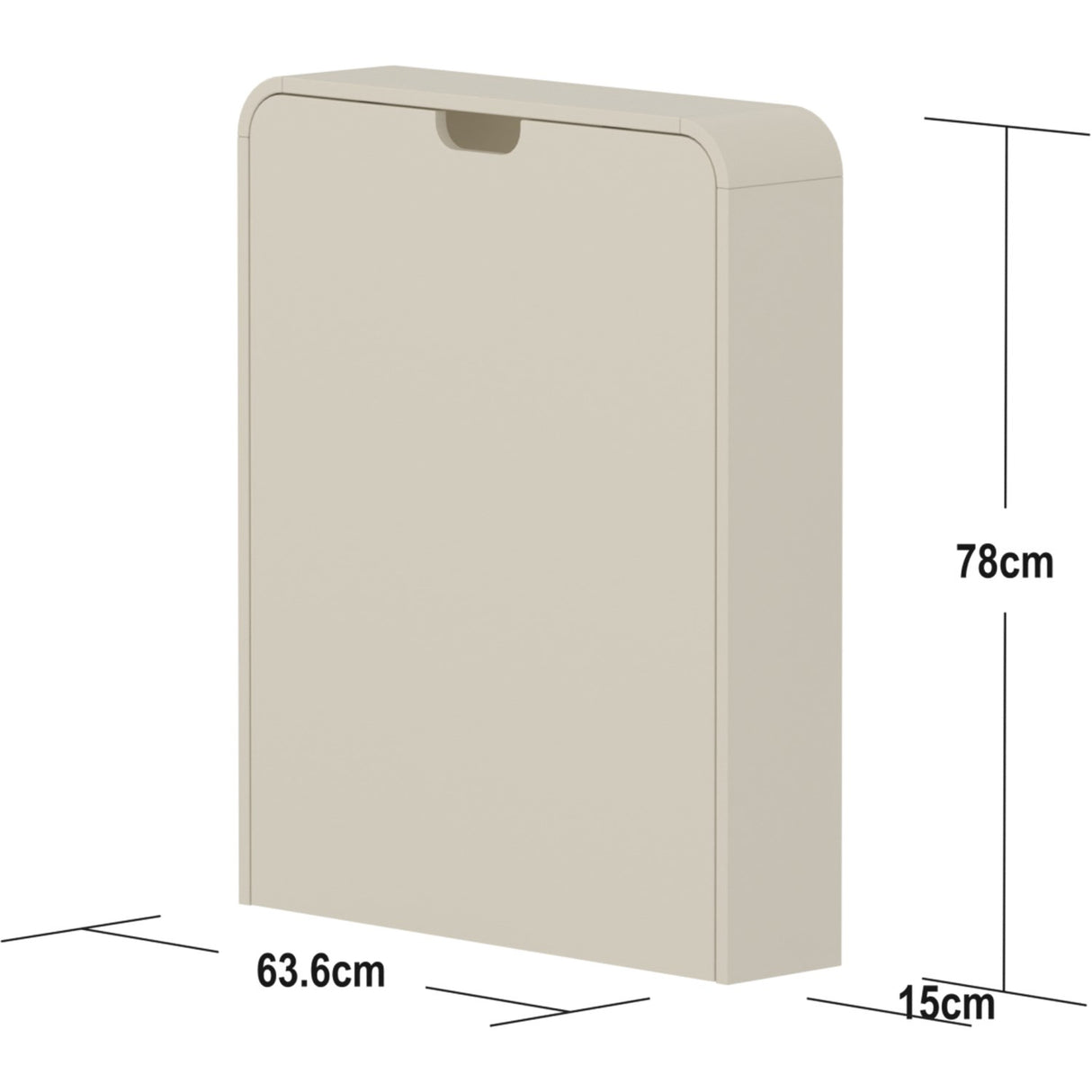 FLEXA Cream Væghængt Changing Table