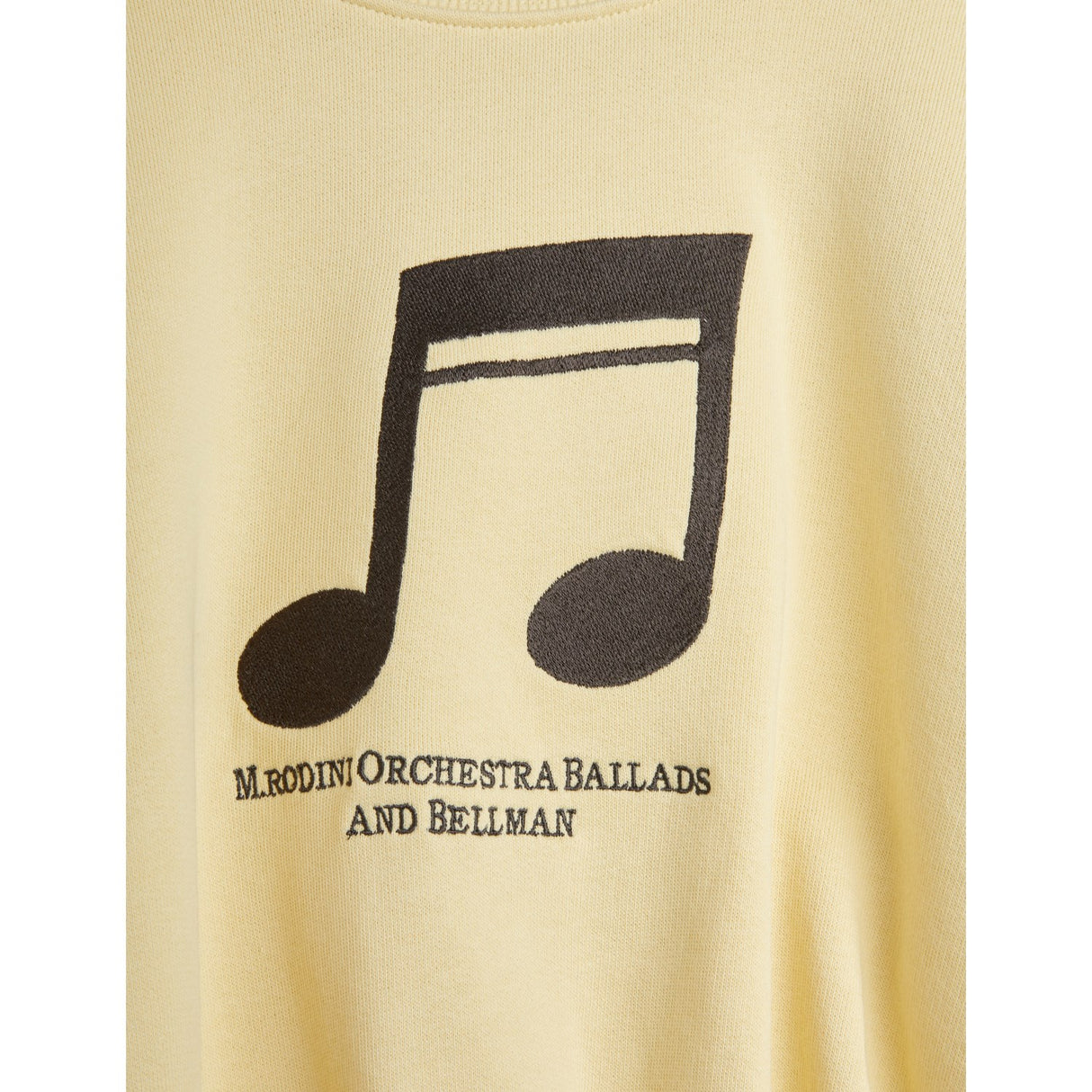 Mini Rodini Yellow Note Embroidery Sweatshirt